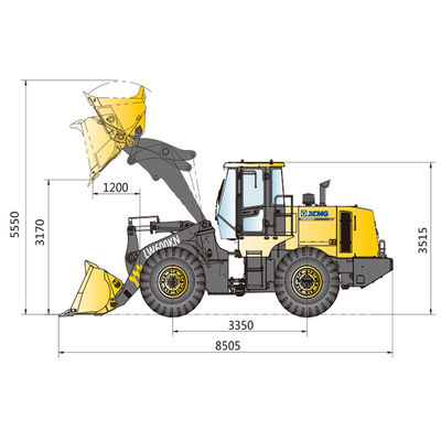 6 Tonnen XCM-G LW600KN Radlader Reifen Größe 23.5-25 Entworfen 178kw