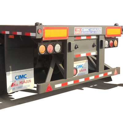 12400*2500*1580mm, 12400*2500*1580mm CIMC 3 Achsen Behälter Flachbett Semianhänger 60 t